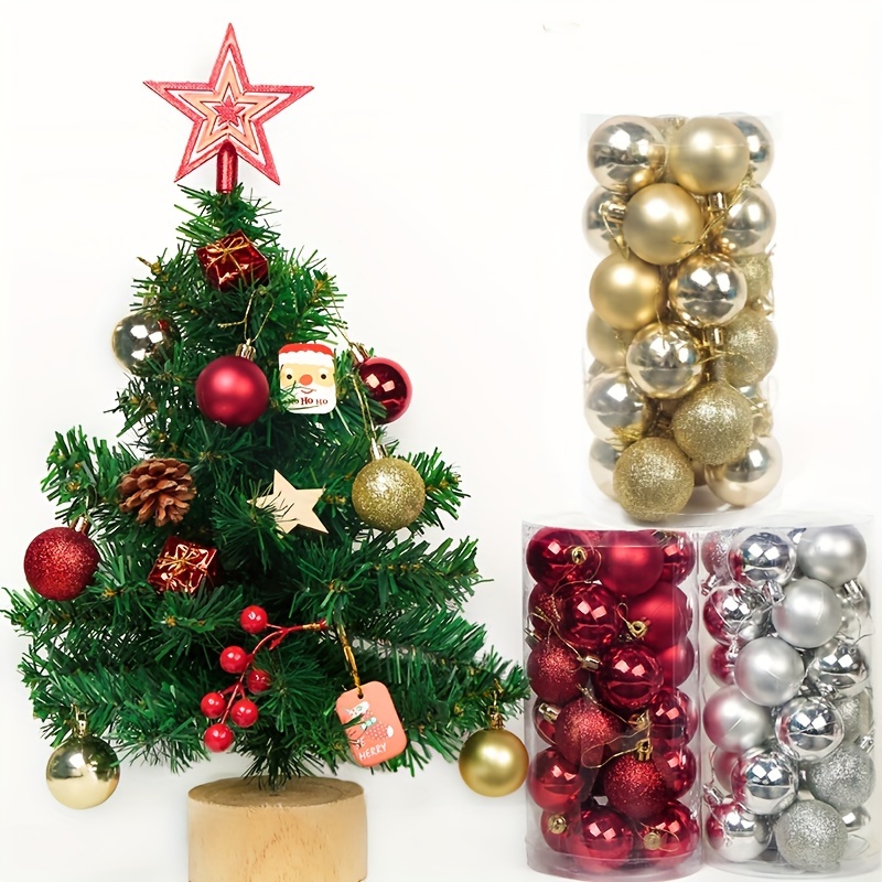 

24pcs/barrel Christmas Decoration Ballschristmas Ballschristmas Decoration Ballshanging Ballscolor Ballsbright Ballsplating Ballshanging Ballschristmas Decorations