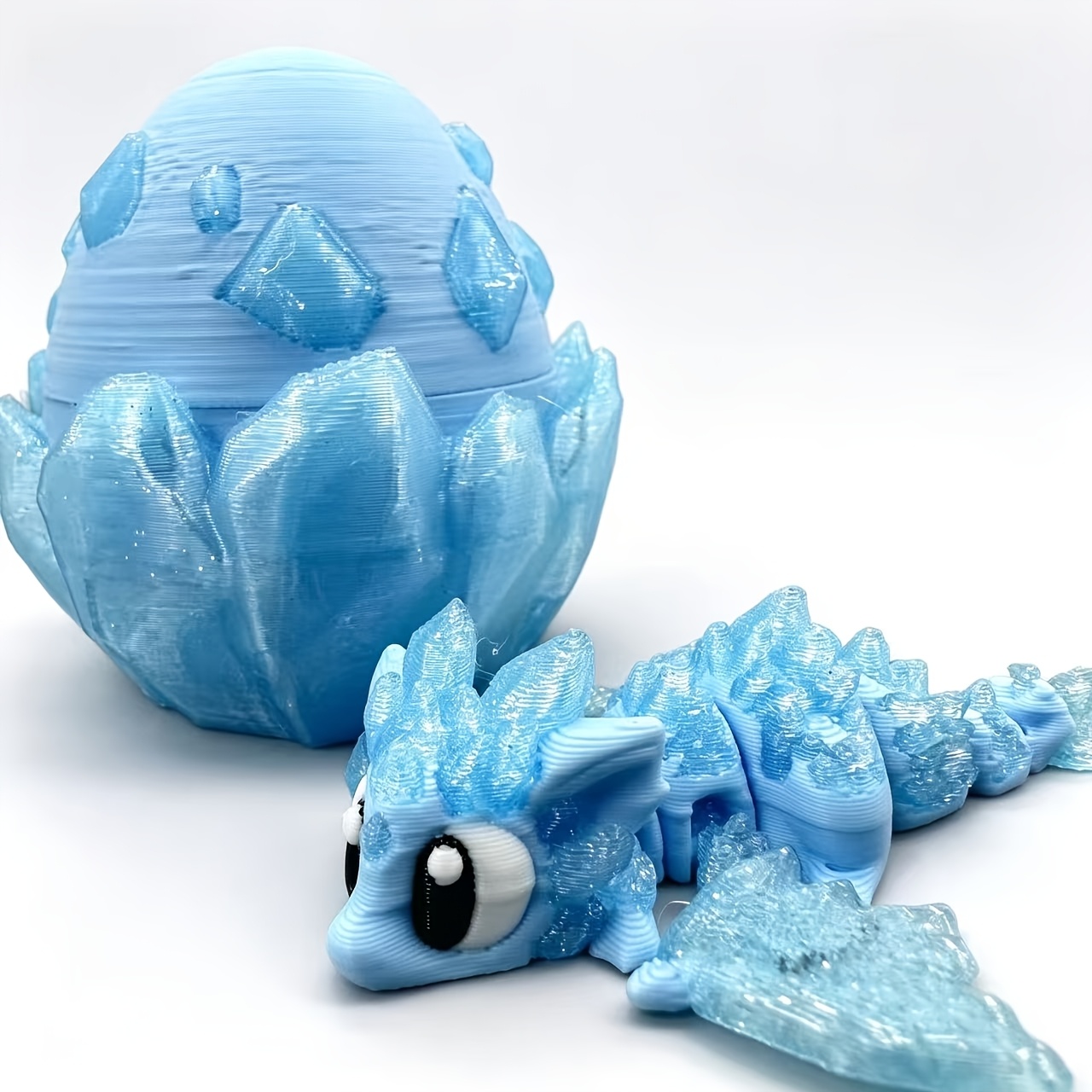 TEMU 2pcs 3d Printed Dragon And Dragon Egg, Surprise Small Ornaments (includes 1pc Dragon And 1pc Dragon Egg), Articulated Joints, 2.63-inch Dragon