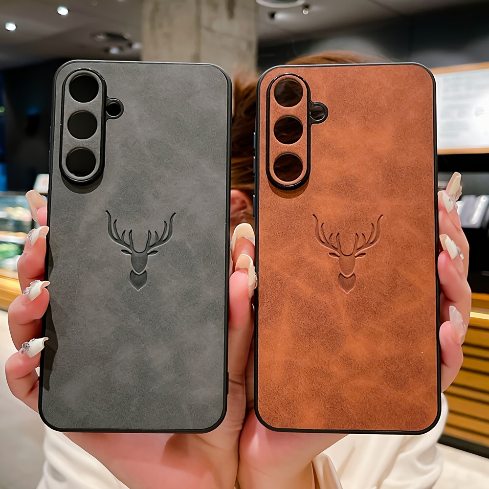 

Luxury Deer Head Pattern Phone Case For A15 A25 A35 A55 5g Soft Shockproof Back Cover