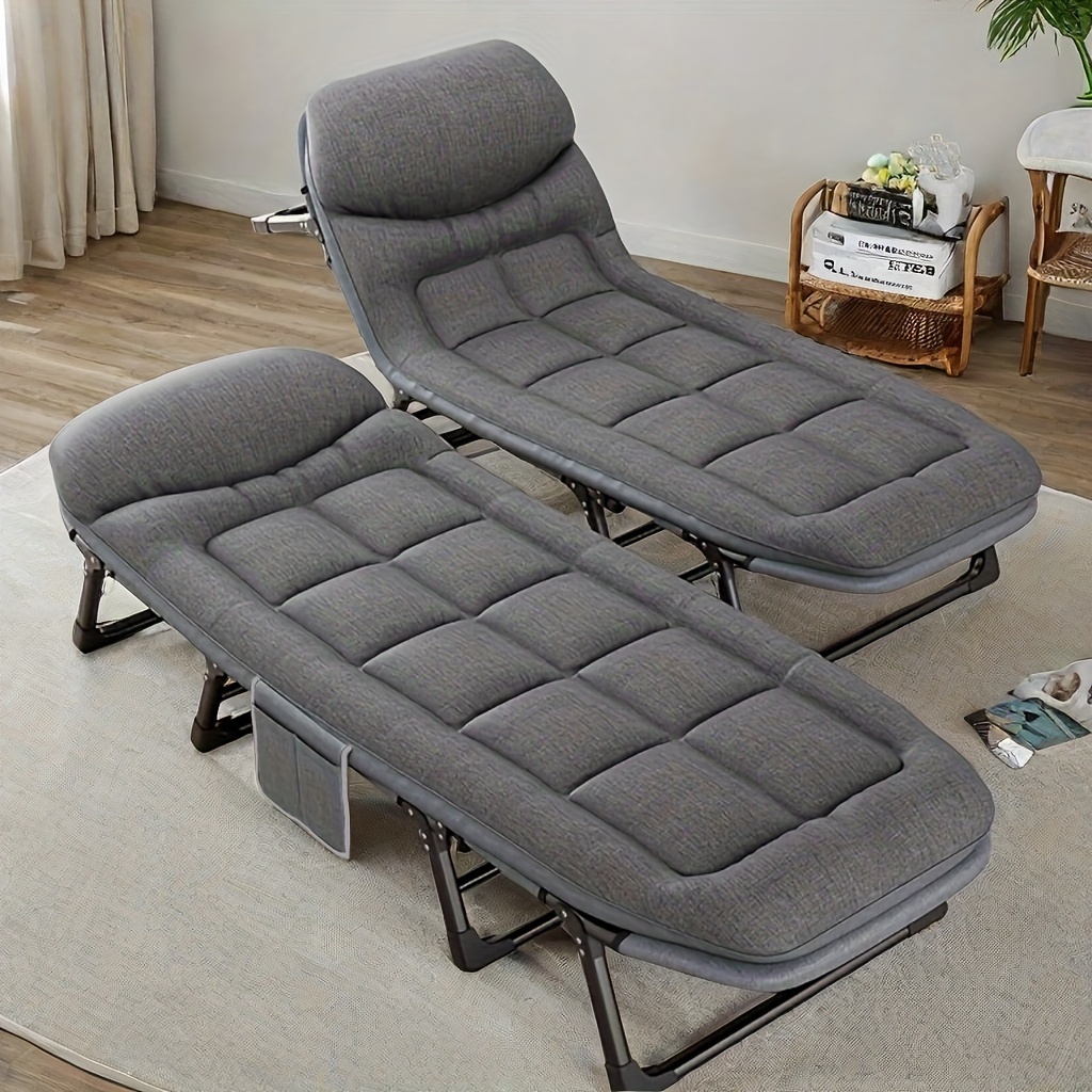 

Portable Folding Lounge Chair, 70x86 Inch, Iron Alloy Bracket, Adult Size, , Ideal For Outdoor , Camping, And Hiking
