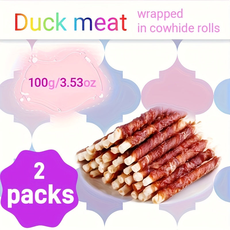 TEMU Dog Snacks, 2 Packs Of Cowhide Roll Combination Pack