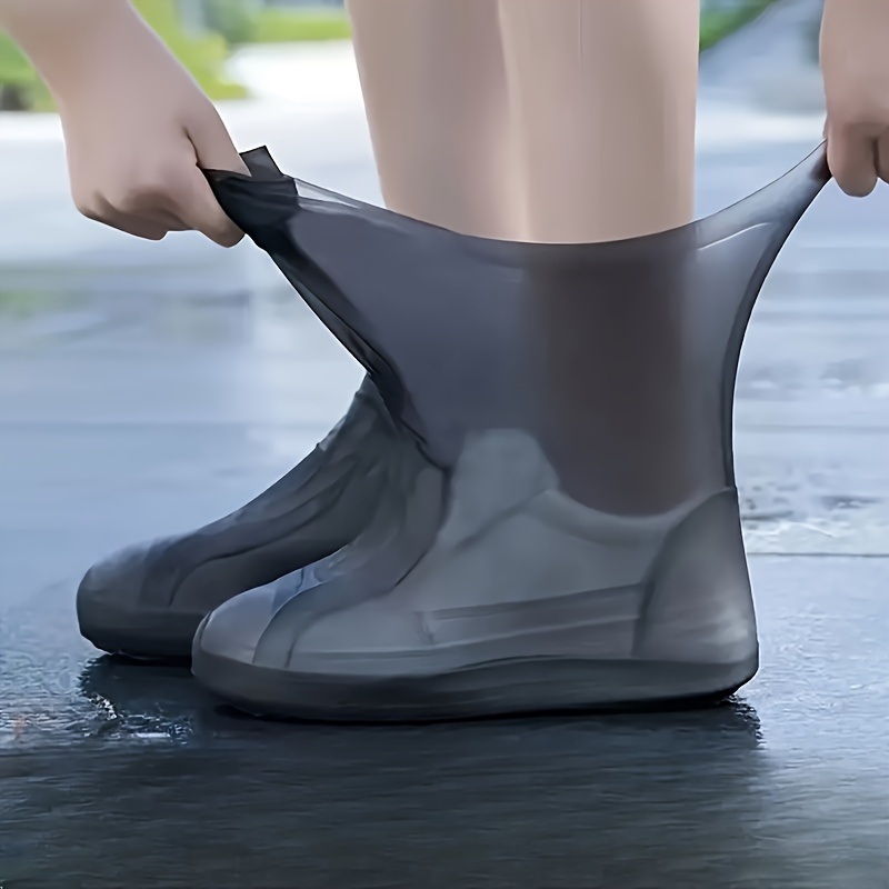 

2 Pcs Latex Shoe Covers, Reusable Waterproof Rain Boot Protectors, Outdoor Slip-resistant Overshoes