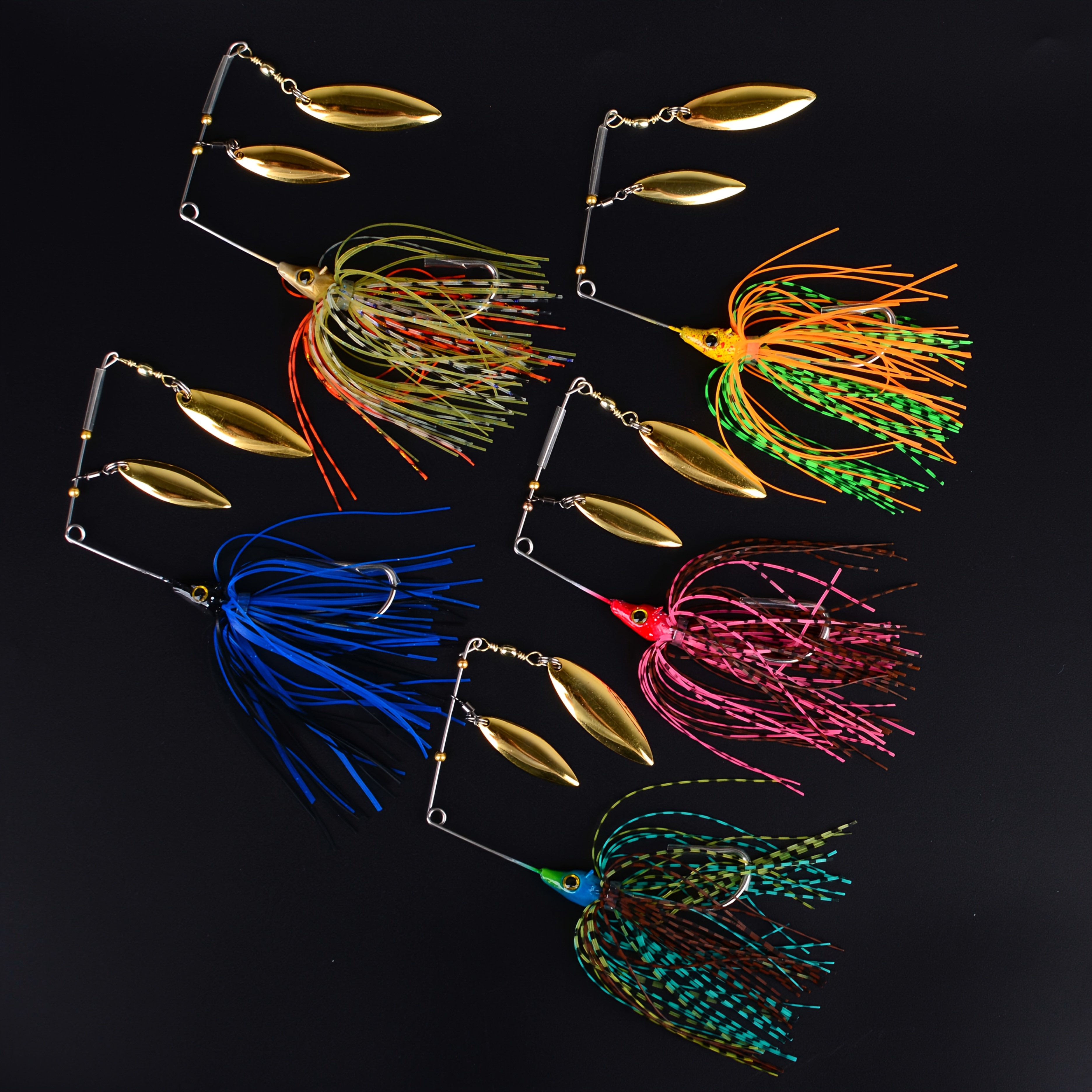 5pcs Spinner Bait Metal Lure Hard Fishing Lure Spinner Lure Spinnerbait Pike Swivel Fish Tackle Wobbler Fishing