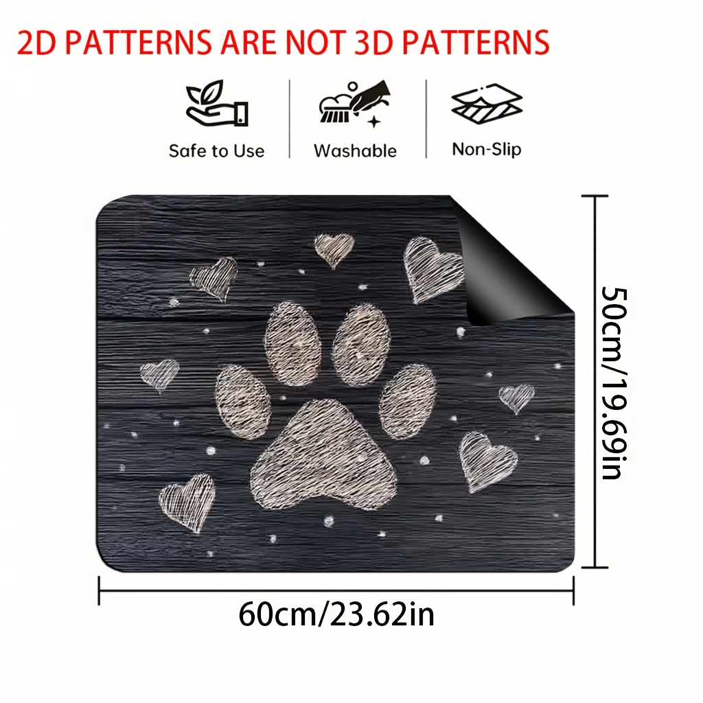 TEMU 1 pièce, Tapis de Protection pour Plaque de Cuisson à Impression Plate 2D, Protecteur de Panneau de Cuisson et Tapis de Protection pour