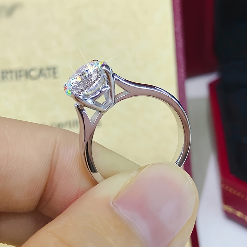 Women's Bridal Wedding Ring Classic Round Zircon Plated Gift