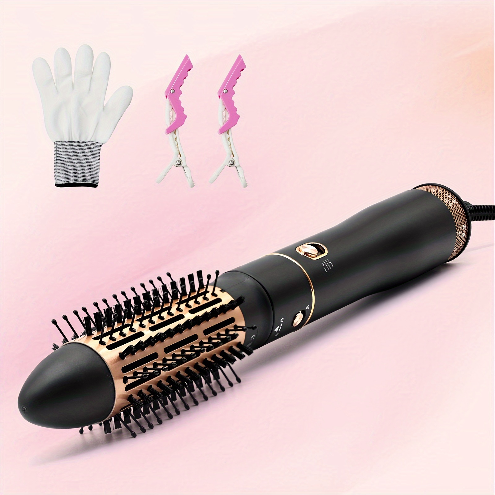 

Hot-air Dryer Brush - 1.6 Inch Round Blow Dryer Brush For Women, 1 Step Fast Drying, Volumizing, Styling, Straightening, Slightly Waving Hot With Ion Suitable All Hair Types