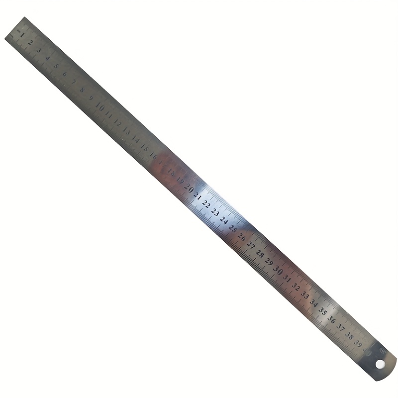 1pc Double-sided Steel Ruler - Inch And Measurements, Durable, Suitable For Office, Construction, And Home Use, Folding Ruler