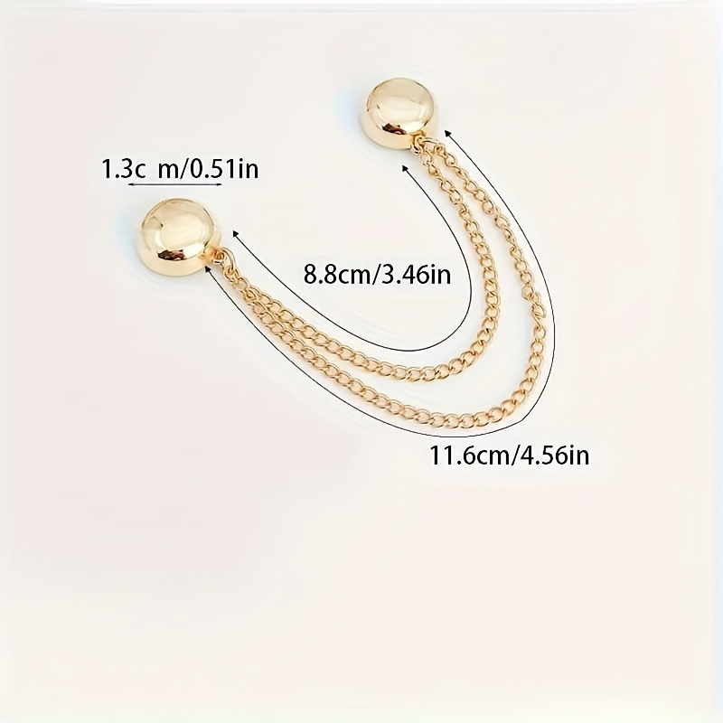 1/2/3/4pcs elegant pants and cuffs magnetic fasteners, adjustable, removable and durable alloy material, trouser legs fixing clips, roll-up trouser legs buckles and mouth-collar fixing pants T-shirt hem shortening artifact magnetic suction seam-free buckles, outdoor fashion accessories for men and women