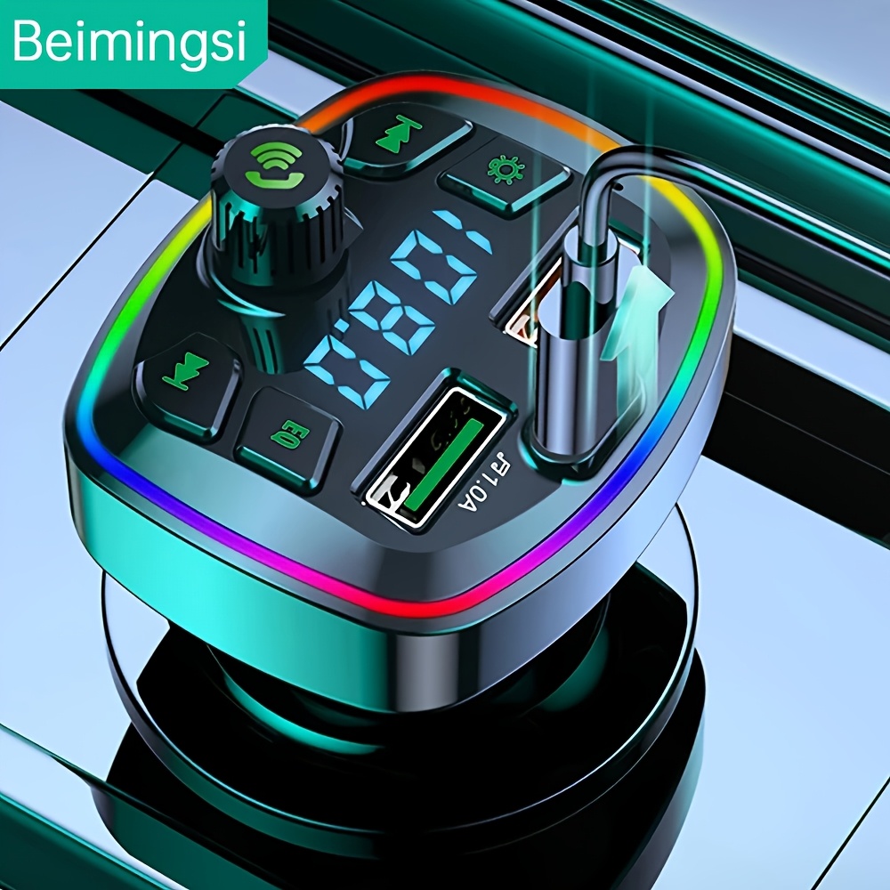 

Beimingsi Upgraded, Car Mp3 Player -bt Car Kit With Digital Display, Fast Usb Charger, Fm Transmitter, Voltage Detection And Lights