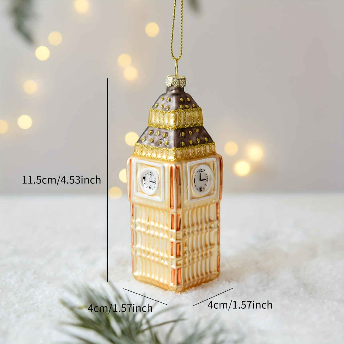 Image of 1pc, Christmas Glass Ornament Pendant, Christmas Tree Hanging Decor, No Electricity Required, Suitable For Christmas, Creative Decorative Pendant, Festive Atmosphere Party Decoration Supplies