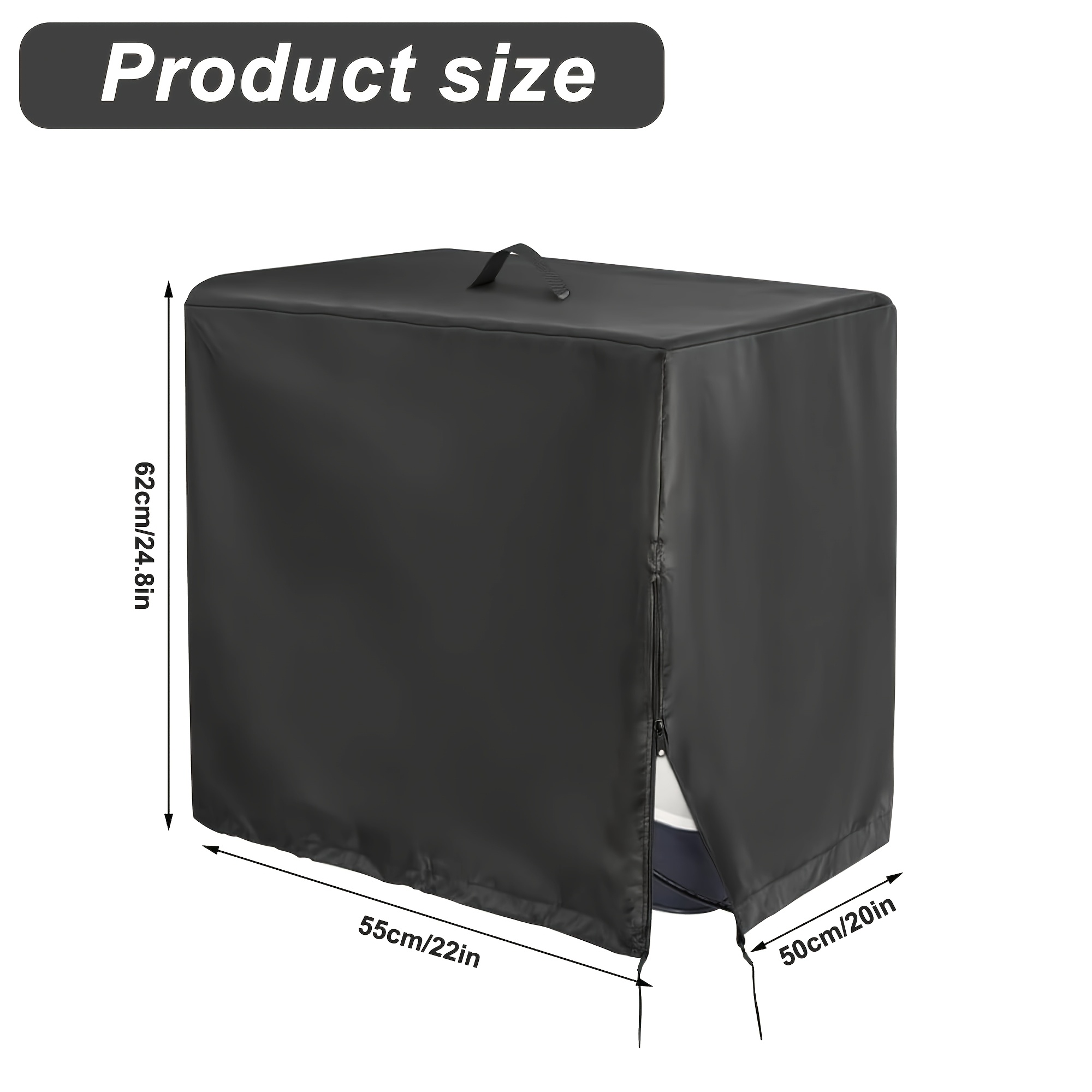 Image of 210d Oxford Cloth Water Pump Cover For Circulation System, Perfect Accessory Gift For Swimming Pool Filter Pump, Dustproof Cover, Sunshade Cover, Black, 1pc, Only , Included