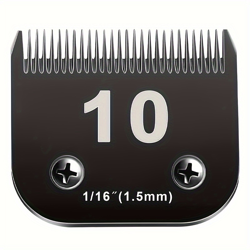 

10# Stainless Steel Ceramic Coated Dog Grooming Blade - Andis/oster A5/ Km-10 Series Compatible - Detachable Replacement Blade - Size 10 - 1/16" (1.5mm) - Anti-rust, Hard, Sharp, Not Hurt Skin