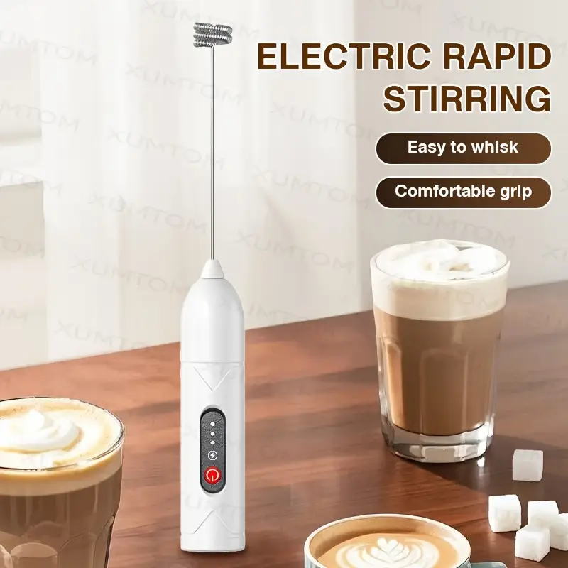 usb charged handheld blender electric coffee whisker wireless stainless steel whisk multi function cream fruit mixer suitable for egg and baking mixing with whisk attachment kitchen blender Product details 4