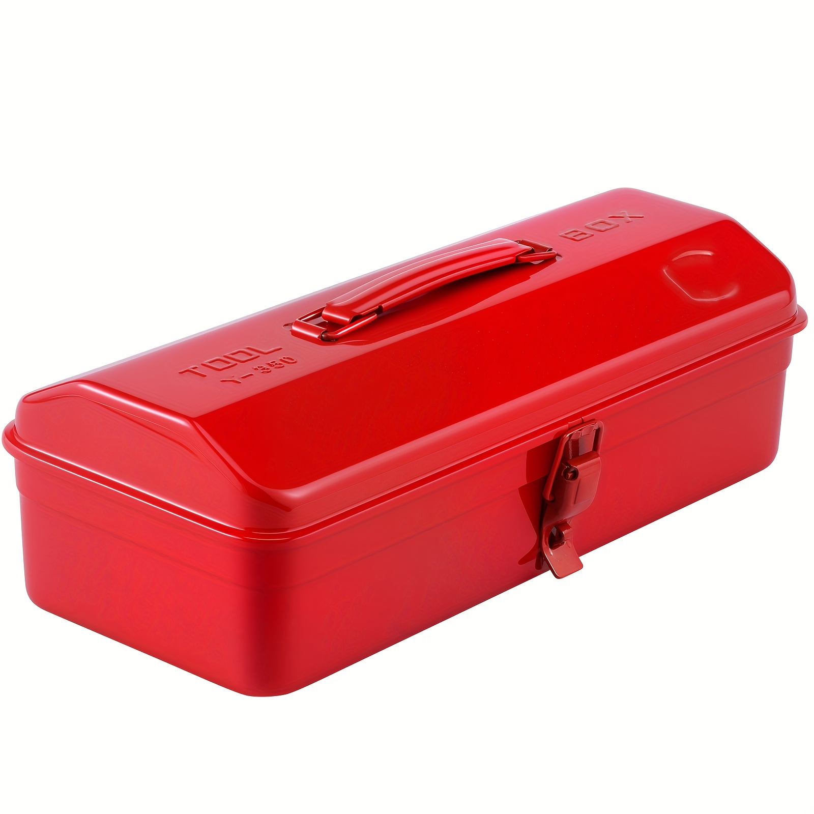 Mini Metal Tool Box – Portable Car Trunk Organizer With Latch Closure, 7.5x4.7x3.1 Inches