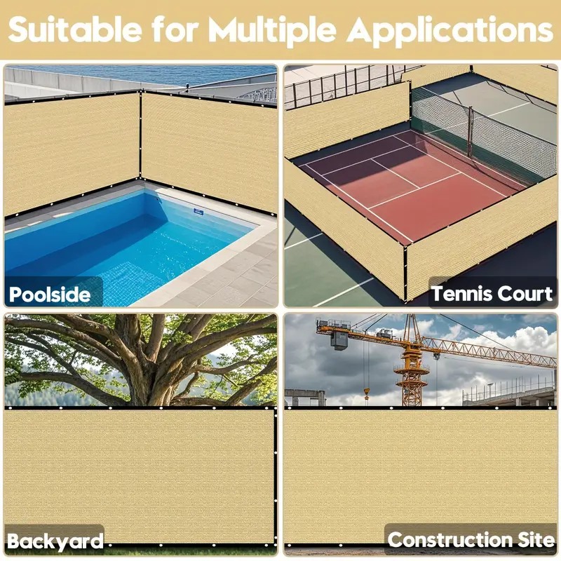 6 x 50 privacy screen outdoor backyard sunshade windshield fence privacy fence screen outdoor windscreen covered privacy screen suitable for backyard zip tie included details 12