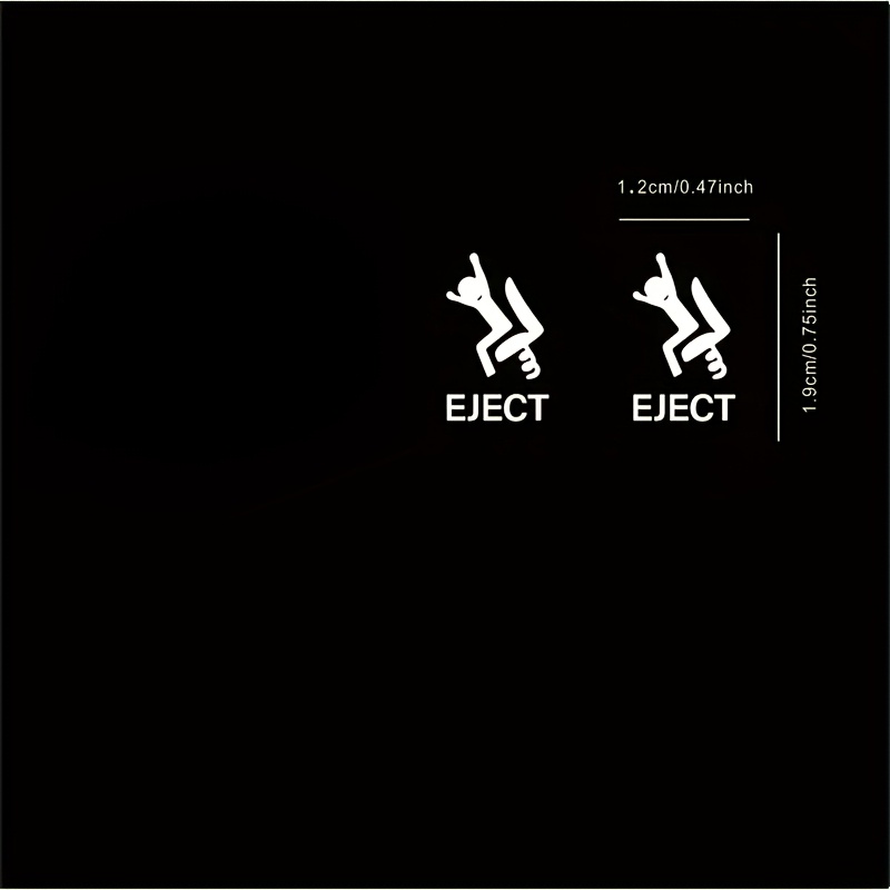 2pcs Car Decal Set, Pop-up Passenger Button Decals, Fun Car Stickers, Blank Car Button Stickers, Suitable For Any Vehicle, For Car Enthusiasts