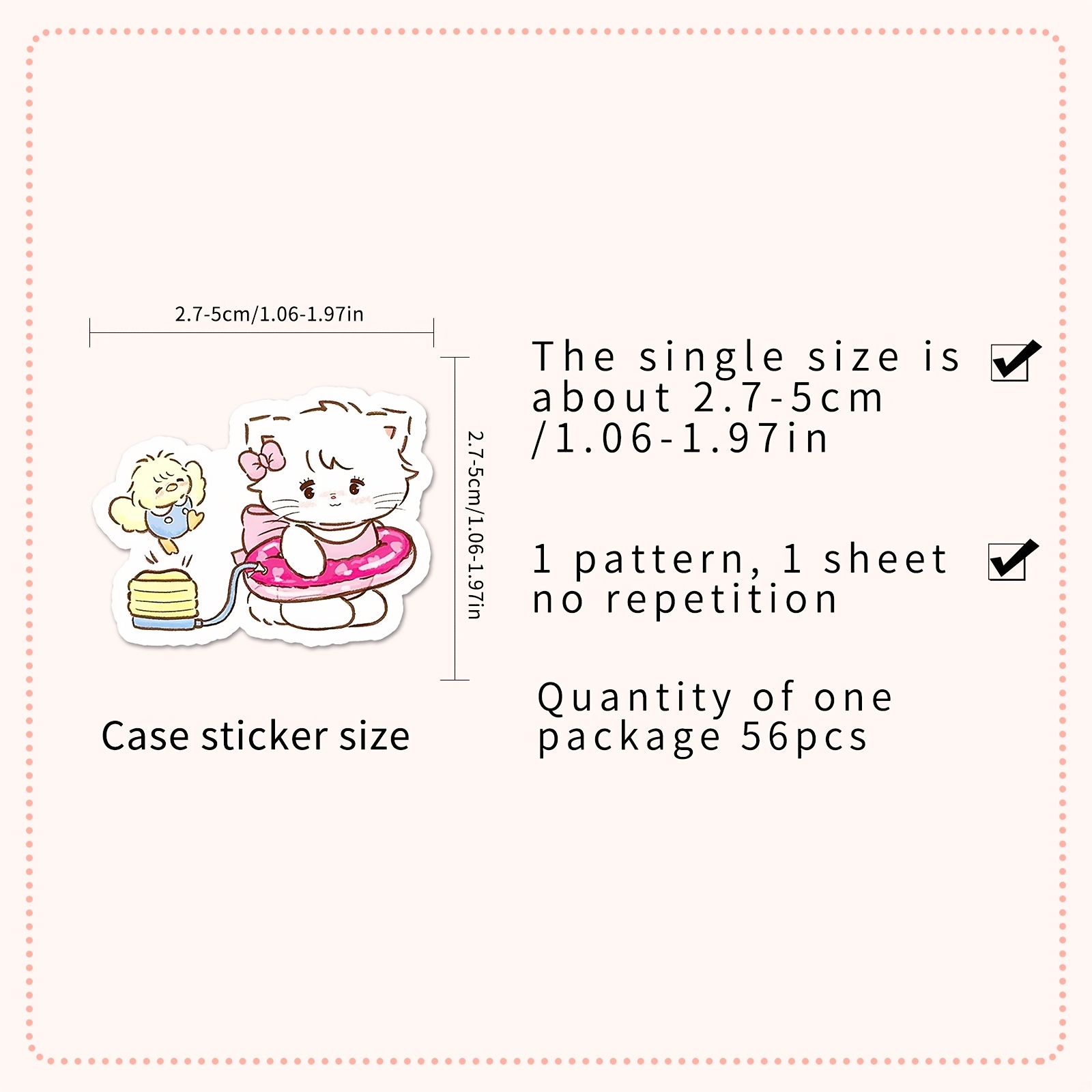 タブレット 携帯電話 ノート用ミッコ・ ステッカー56枚セット