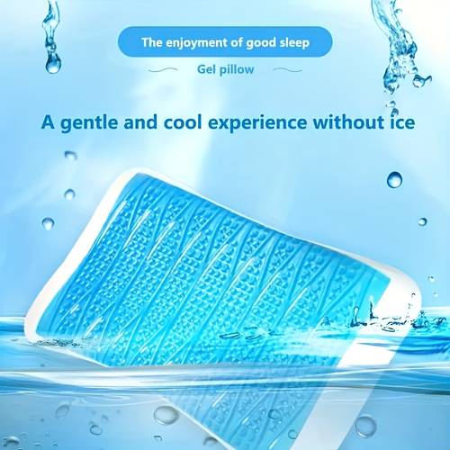 4d gel cooling pillow breathable medium firmness neck support with removable zippered polyester pillowcase suitable for side back and stomach sleepers cooling gel layer for year season