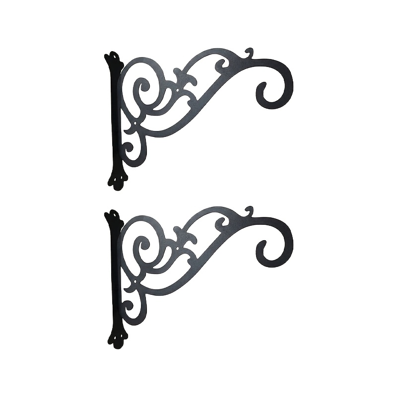 TEMU 2 pezzi Supporto a parete a forma di , gancio a S, gancio per piante resistente, scaffale decorativo da giardino, supporto a parete per cesto di