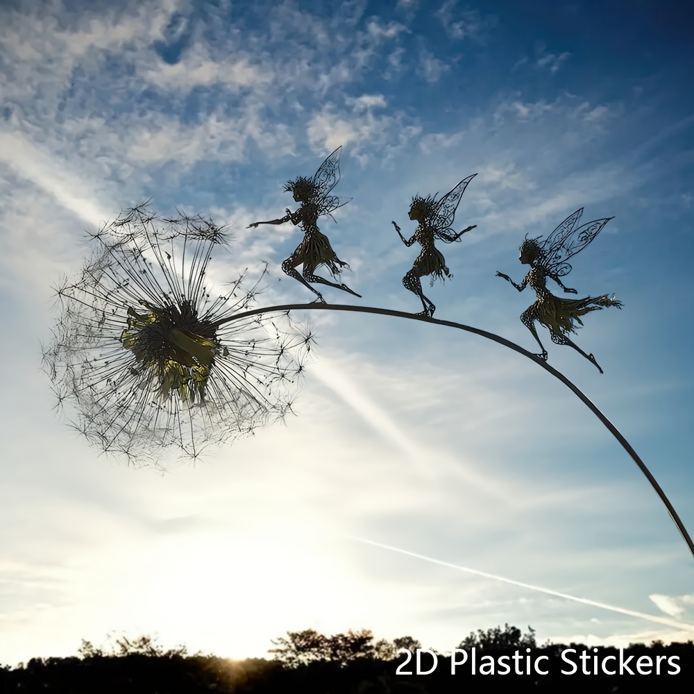 Dandelion & Elf Window Decal, Vinyl Sticker For Glass, Walls, And Doors, Removable & High Quality Home Decor, Removable Decal For Glass