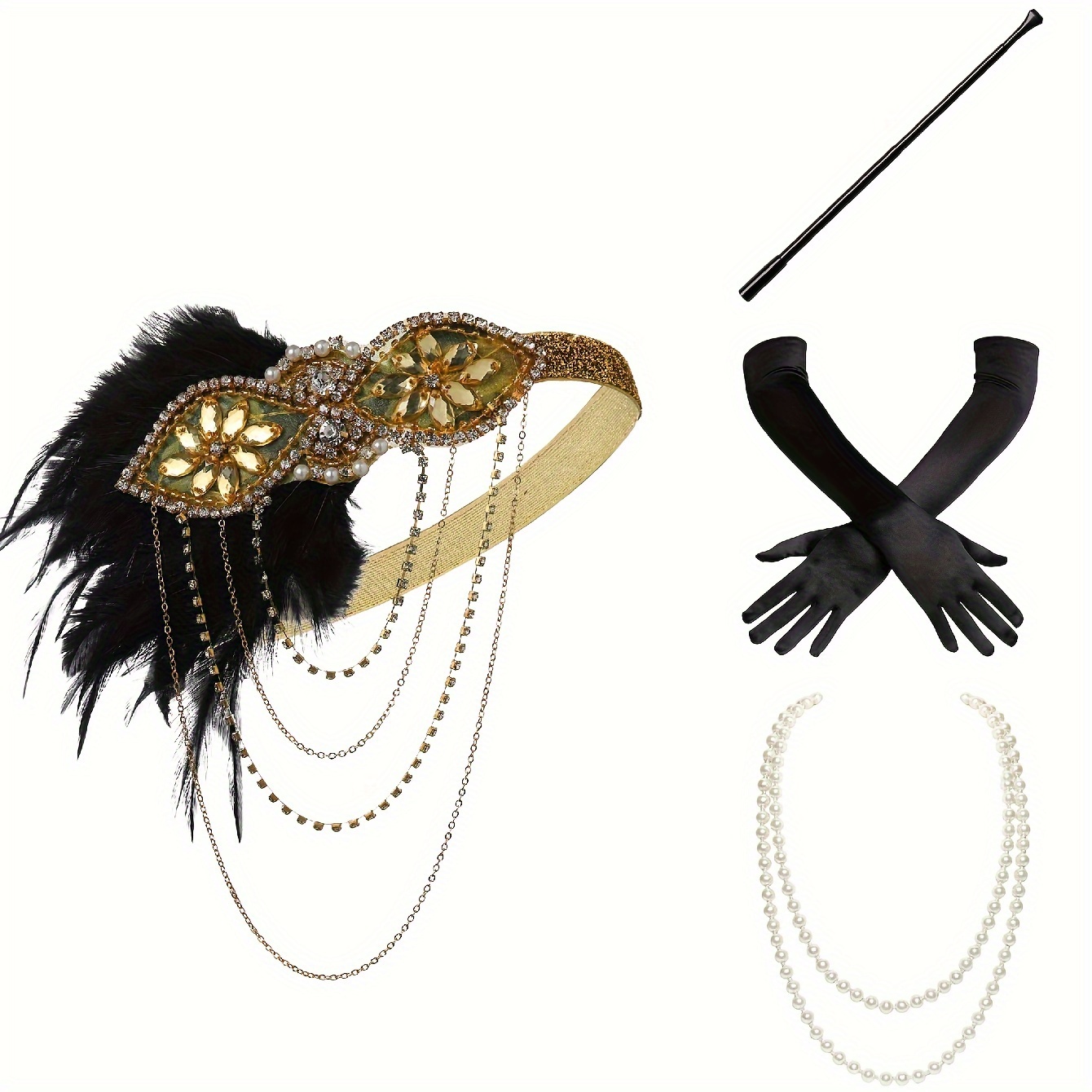 1920s flapper accessories costume accessories set 20s - Temu display picture 1