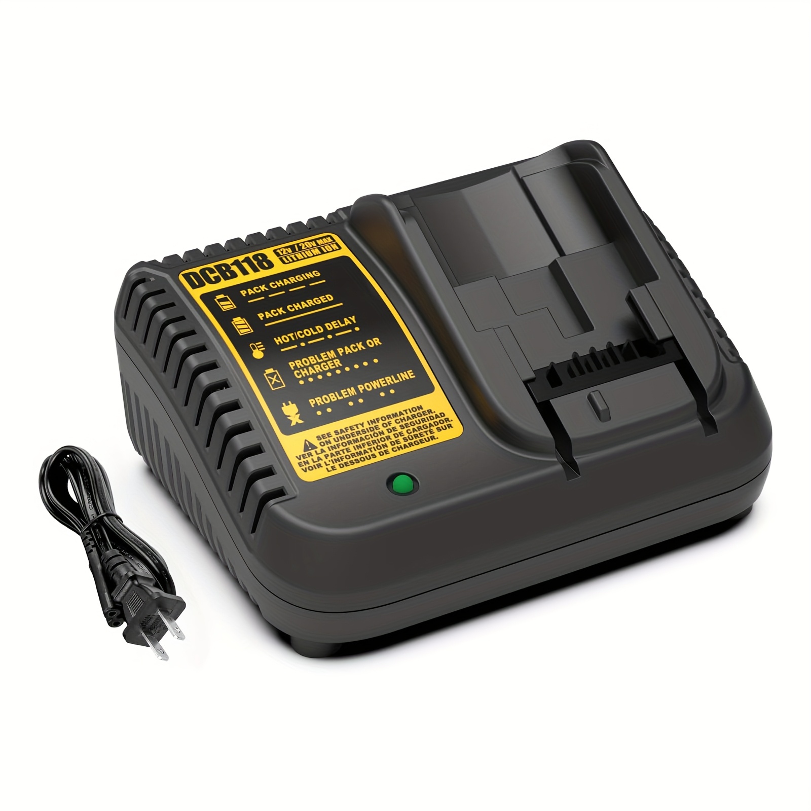 TEMU Quick Charger Replacement Part, Suitable For 12v-20v Lithium Battery, Compatible With , Dcb107, Dcb105, Dcb102 Battery