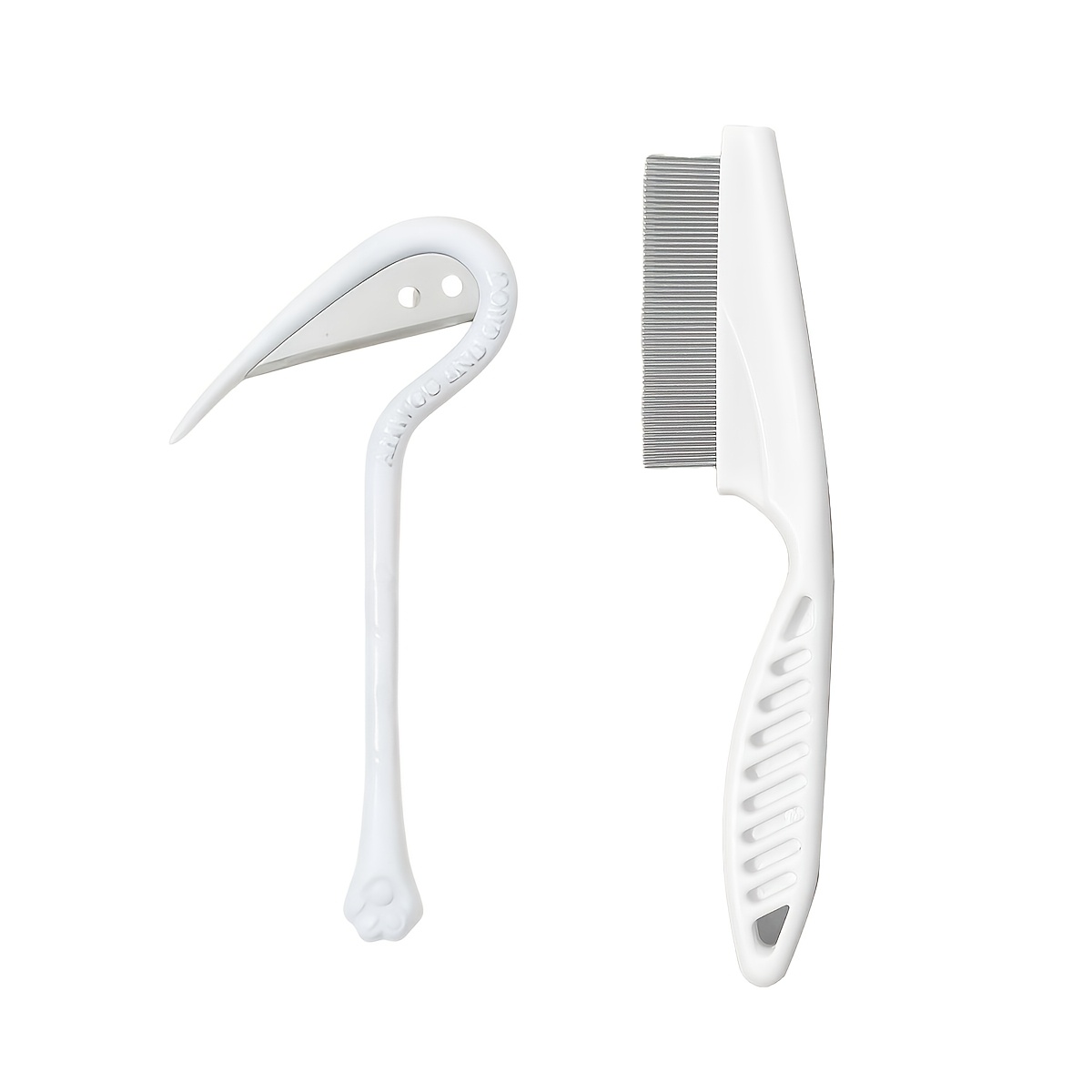 TEMU 1/2pcs Pet Dematting Comb Set For - Effective Knot Remover De-shedding Grooming Tool, Anti- Rake, Safe Painless Hair Brush, Universal All Pets