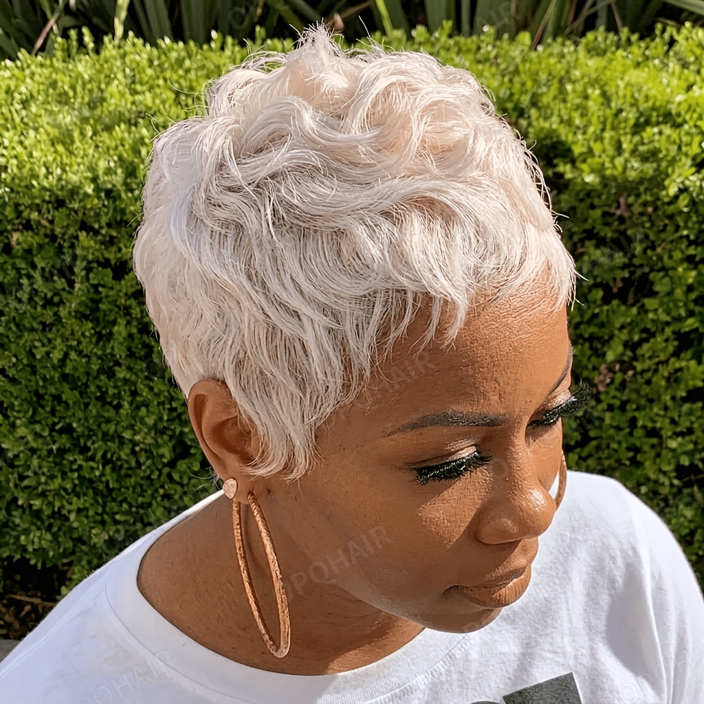 Brazilian Human Hair Wig Suitable For Women - 4 Inch Cut With 150% Density, Machine-made Hairpiece For Daily Wear & , Elastic, Suitable For &