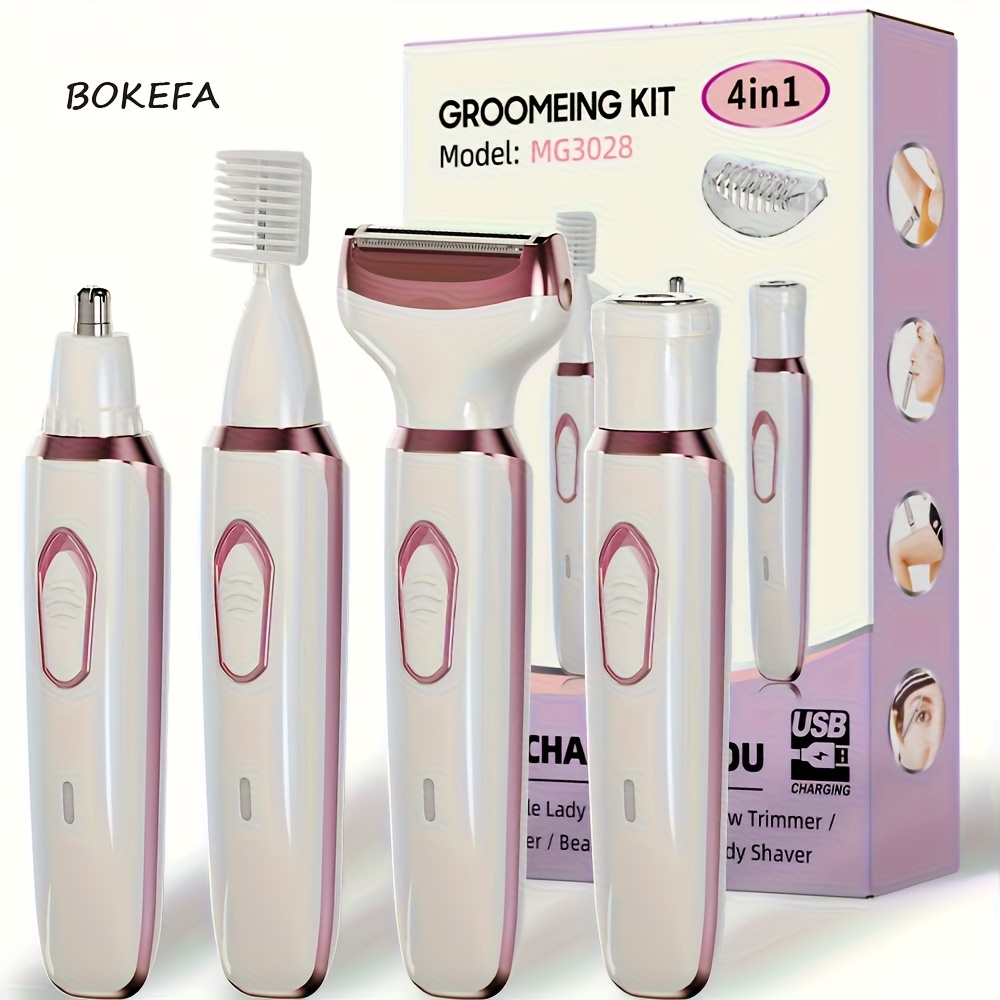4-in-1 Rechargeable Electric Razor for Women