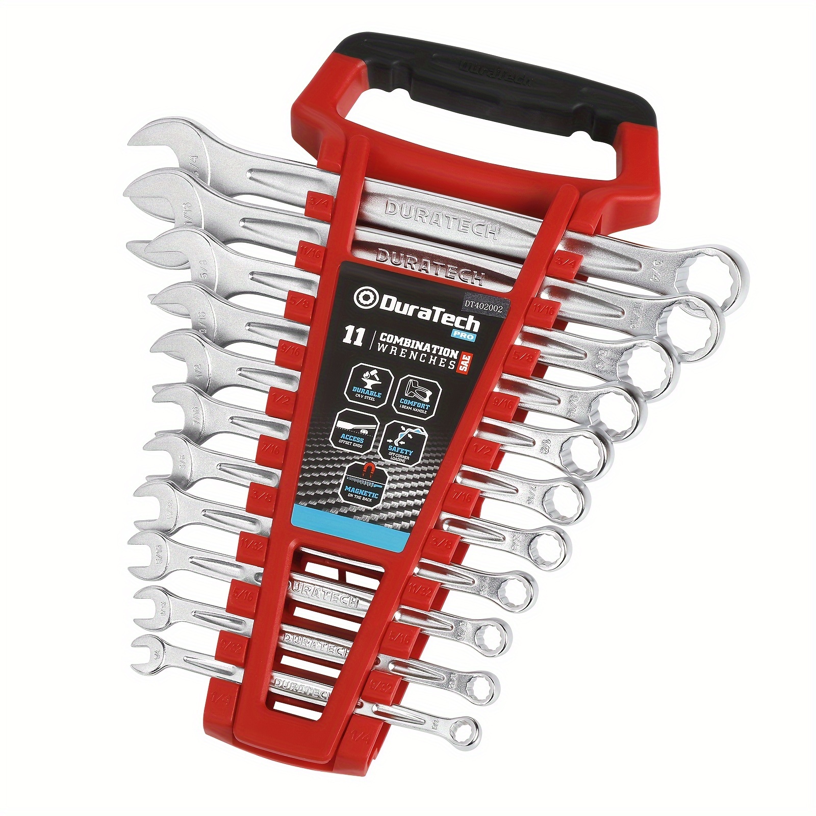 

Duratech 11-piece Combination Wrenches Set, Sae 1/4" To 3/4", 12-point, With Wrench Organizer