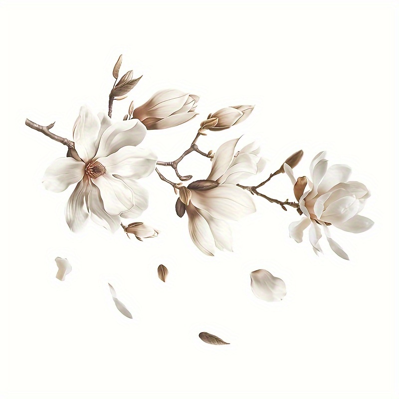 1pc White Floral Pattern Window Sticker, Decorative Glass Sticker, Window Decal For Bedroom Living Room Bathroom Kitchen, Home Decor