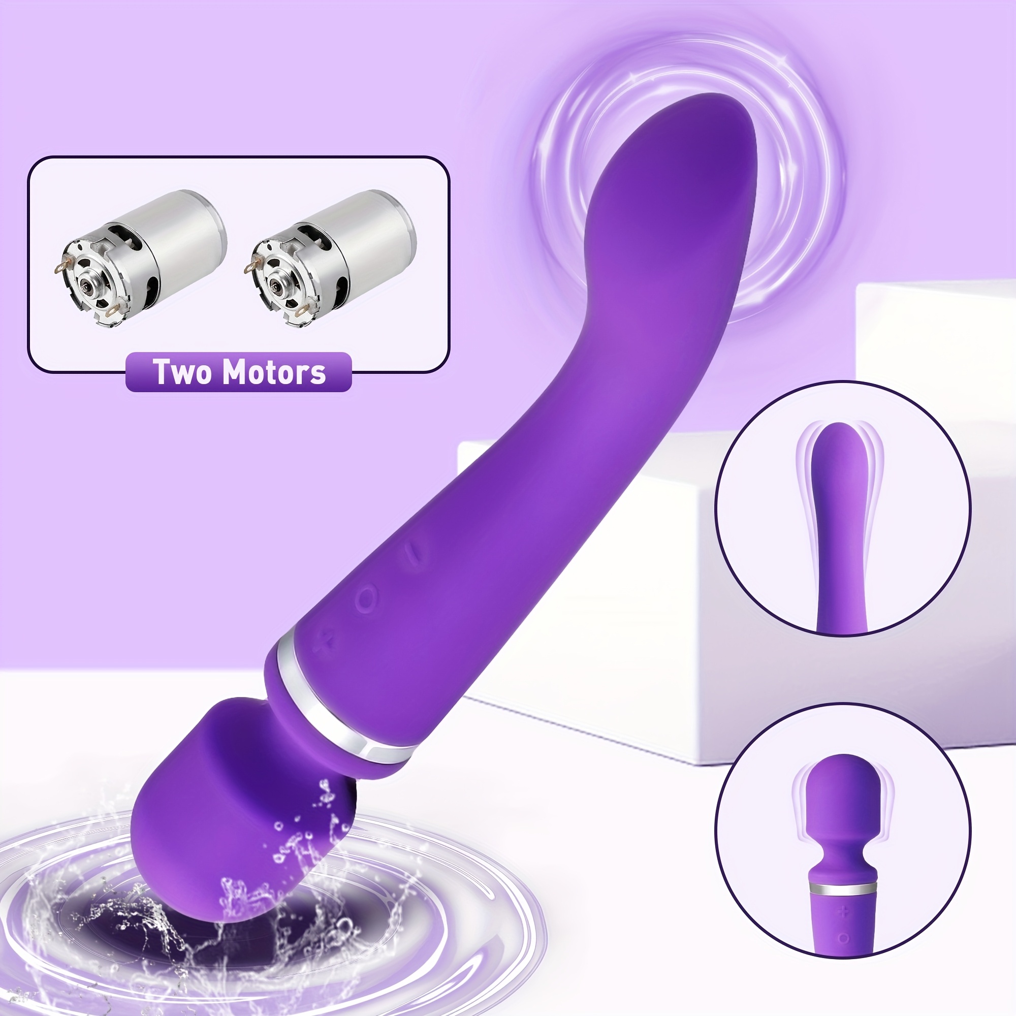2-in-1   - dual-  wand  , 10   g-punkt massager, wiederaufladbare lithium-batterie, klitorisstimulator sexspielzeug für frauen,   erwachsenenspielzeug Produktdetails 9