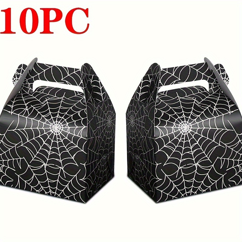 

10 Pcs Spider Web Gift Boxes - For Halloween, Birthdays, Or Any - Of