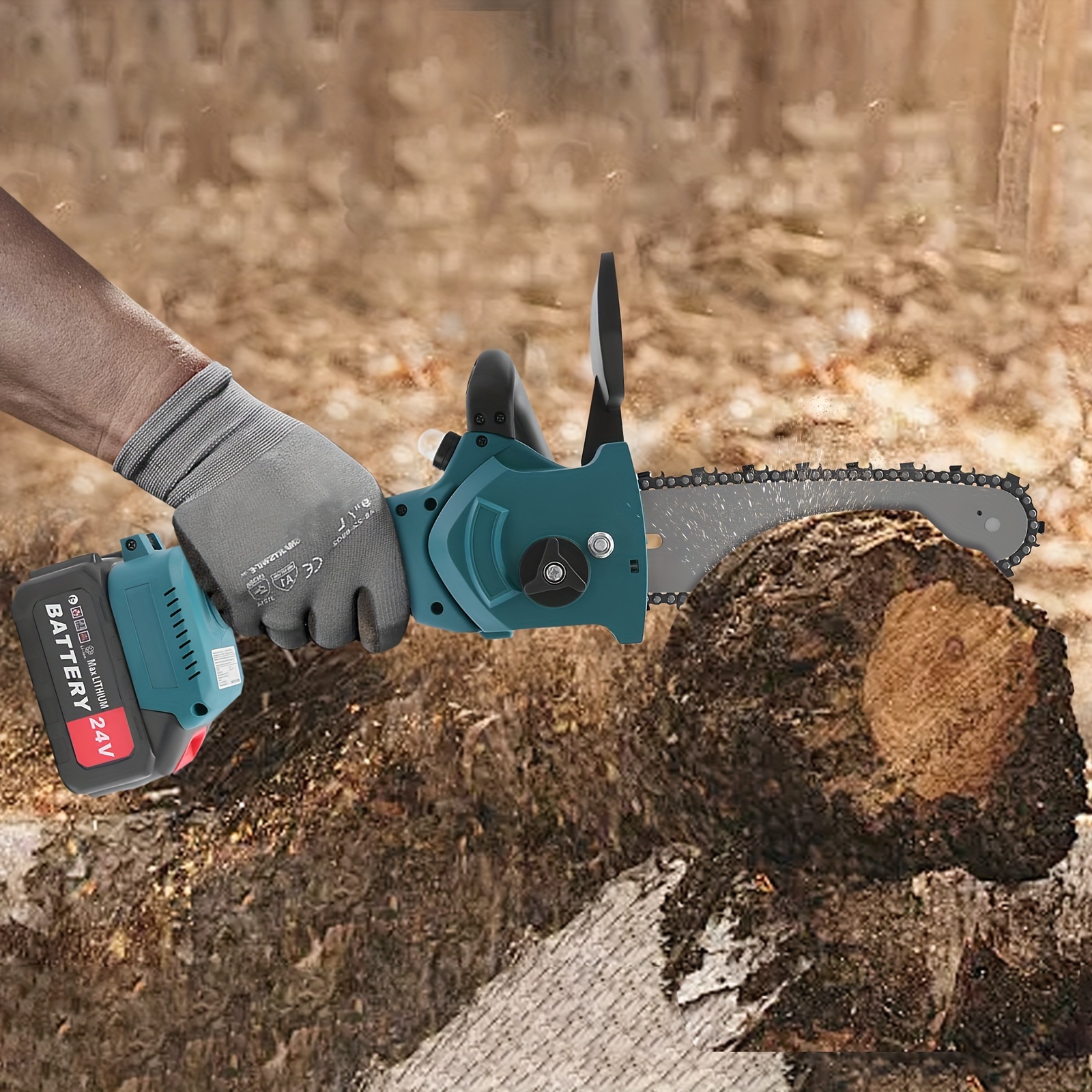 Cordless Mini Chainsaw Portable One Handed Chain Saw Electric Chainsaw For Wood Cutting