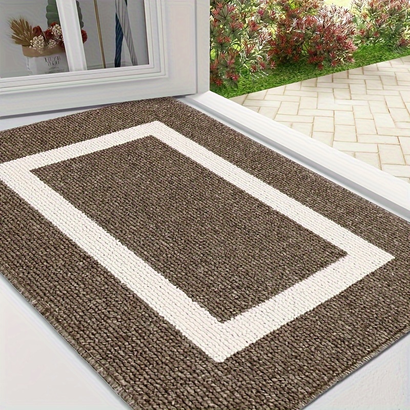 

Doormat Entrance Floor Mat Non-slip Door Front Carpet Machine Washable, Simple Soft Artificial Wool Carpet For Living Room, Bathroom, Bathtub, Bedroom