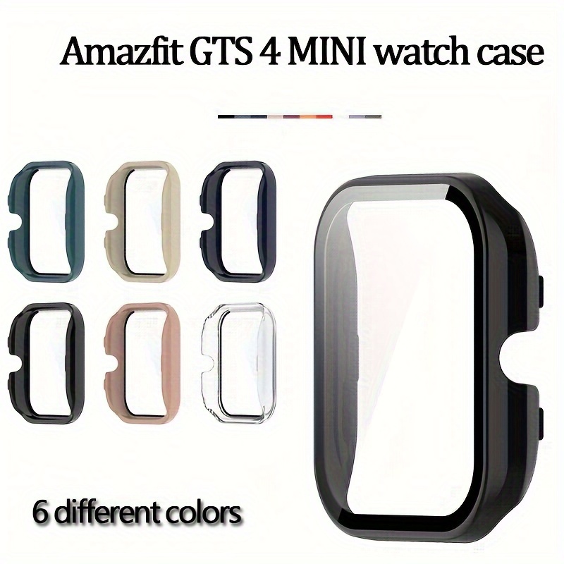 Funda protectora de cristal para reloj inteligente, Protector de pantalla  de parachoques para Huami Amazfit GTS4