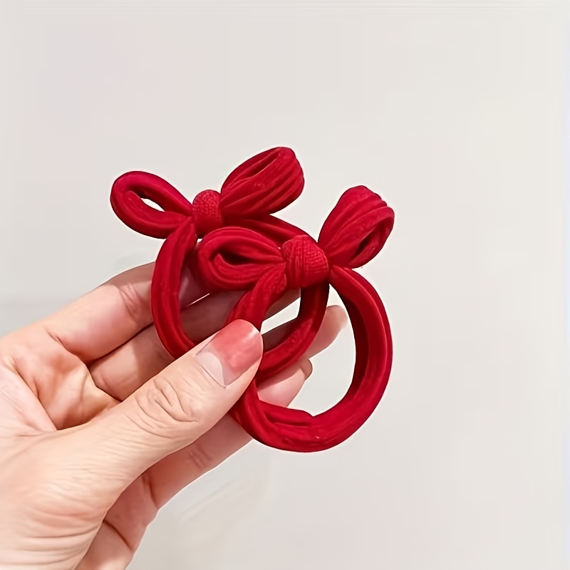 TEMU 2pcs -elastic Hair Ties, Non-slip Grip, Durable Hair Bands, Unisex Stylish Headbands Suitable For Weddings, Parties, And Everyday Use,