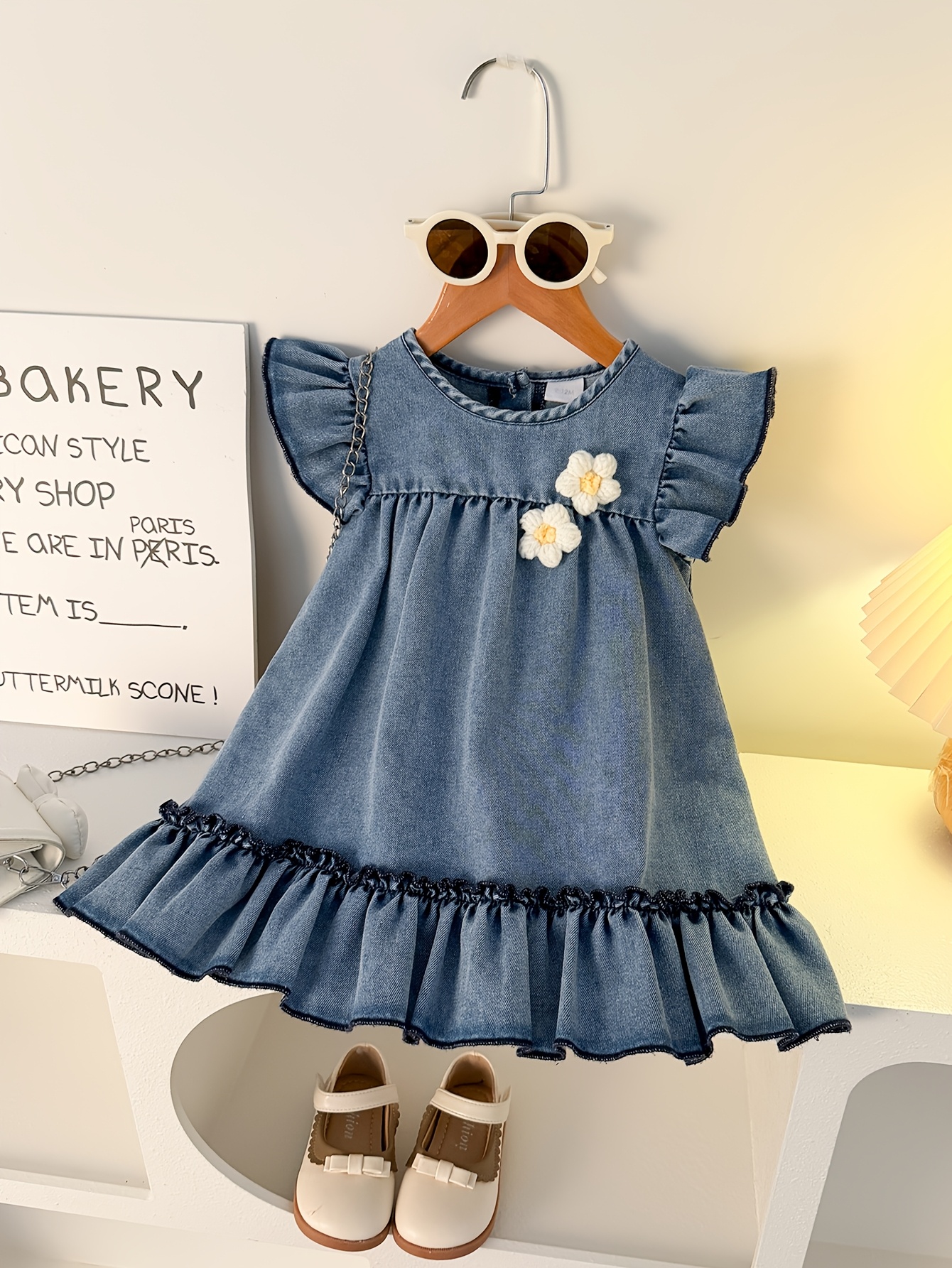 denim dress toddler Twisted Filly Toddler Girls' Denim Dress