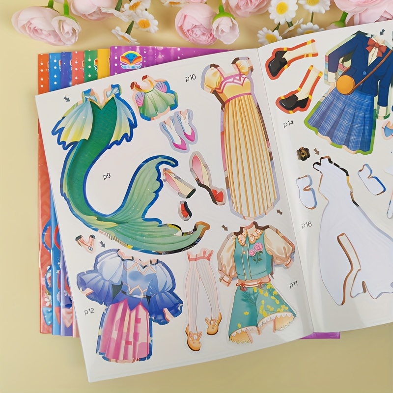 Adorable Princess Sticker Book for Kids ? Combine Outfits & Styles, Imaginative Dress-Up Game, Enjoyable School Project & Family Present for Girls, Perfect for Birthdays & Christmas, Chinese Version