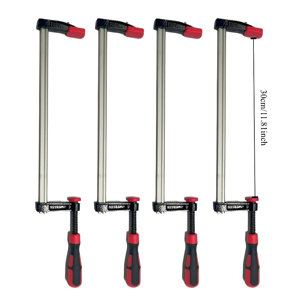 E-shop 4er-Set Hochleistungs-F-Klemmen für die Holzbearbeitung - 6" & 12" Schnellverschluss-Stangenklemmen, Robuste Werkzeugstahlkonstruktion