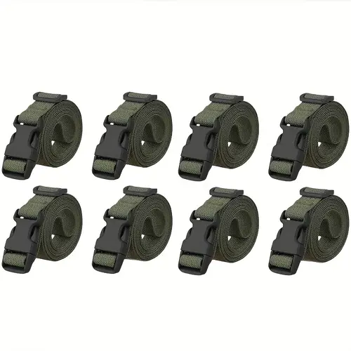 8pcs adjustable nylon luggage straps heavy duty suitcase and backpack security straps suitable for travel camping gear shoulder straps cargo tie downs