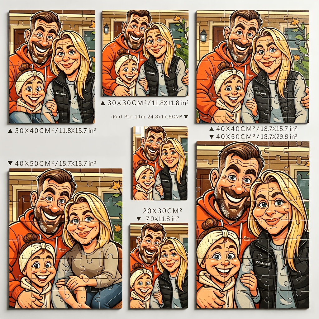 TEMU New Year's Gift, Valentine's Day Customization! Custom Photo Portrait Jigsaw Puzzle Art - Personalized For Couples, Weddings, Families - Anime
