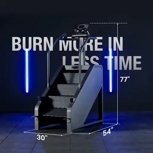 stair stepper with led screen exercise machine with 12 workout programs 441lbs 24 164 steps minute black