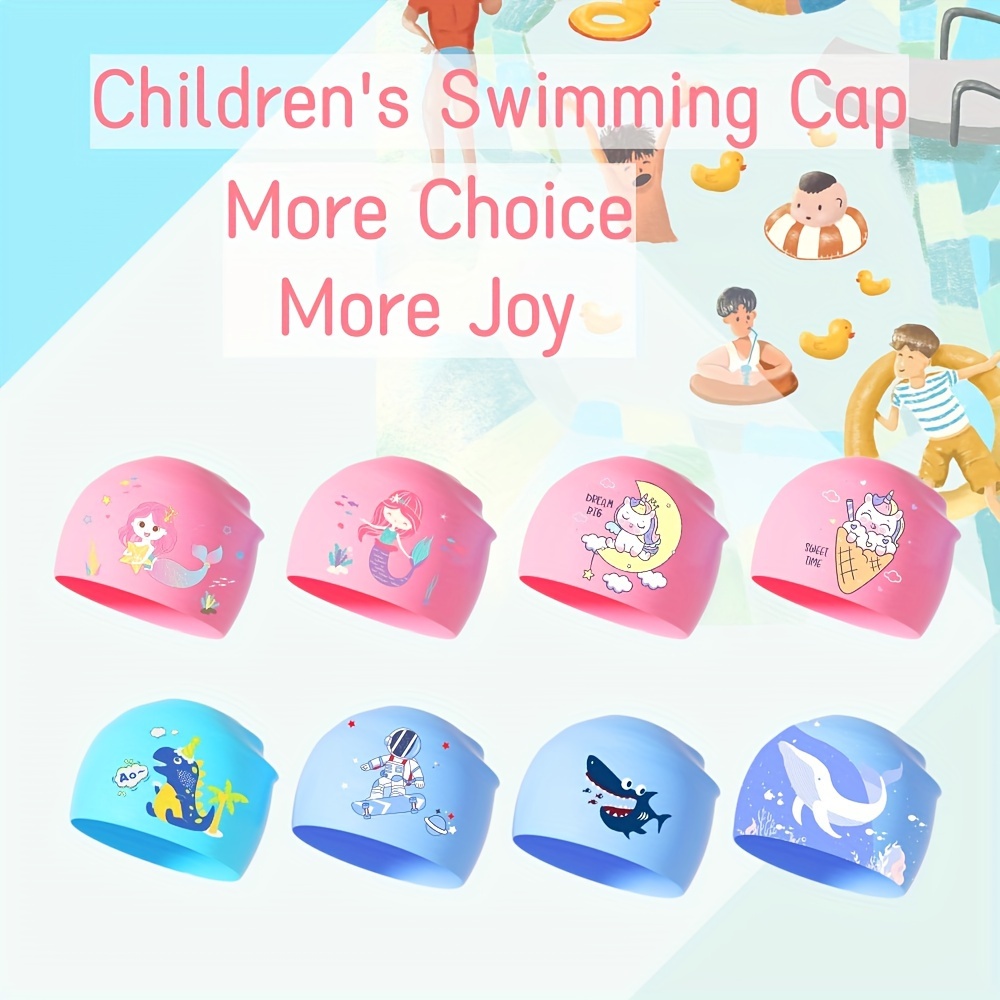 

1pc, Kids Swimming Cap, Swim Cap For Boys , Swim Cap For Long/