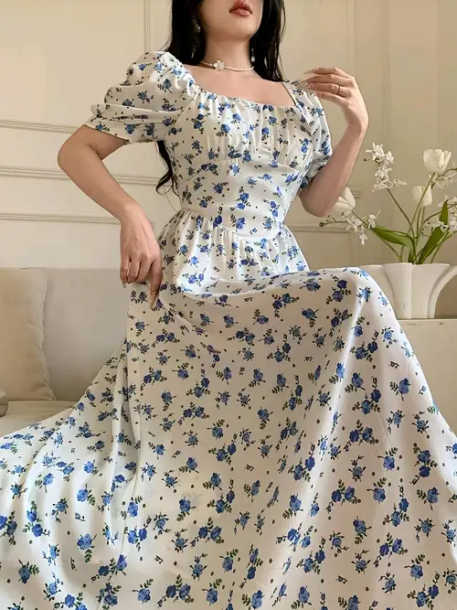 blue floral dresses sold on Temu United States blue floral dresses sold on Temu United States