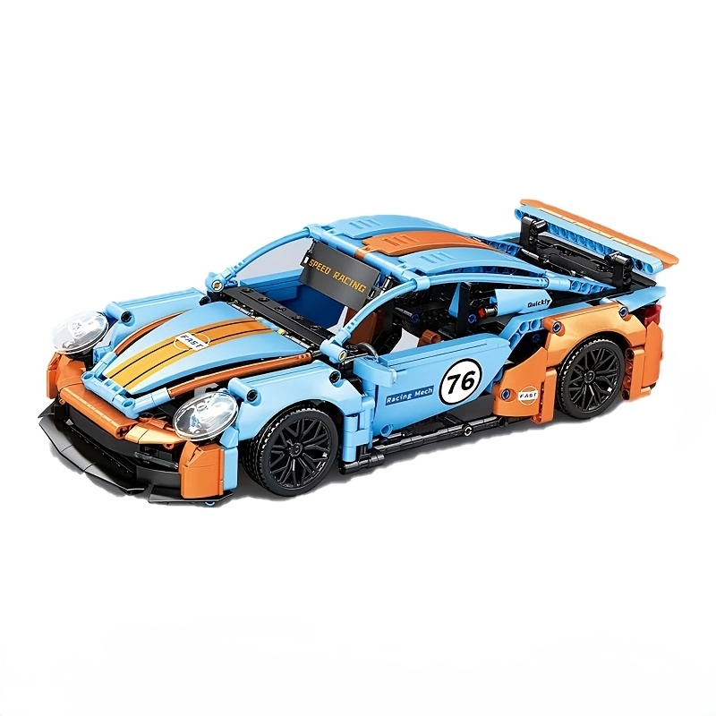 Image of 1100pcs Building Block Car , Abs Material Diy Easy Assembly Toy, Home Bedroom Decoration, Perfect Gift For Birthday, Children's Day, Halloween, Thanksgiving And New Year