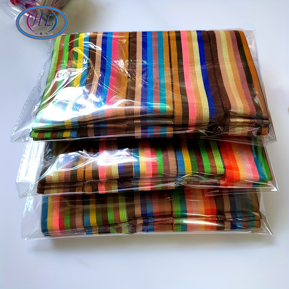 

Elastic Bands 5 Yards/pack 3.8cm/1.5inch Multicolor Striped Combo Pack Craft Fabric Sewing Supplies 1 Yard/pack