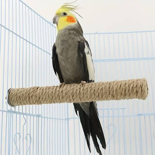 birdcage accessories for long tailed parakeets macaws etc braided rope stand random color