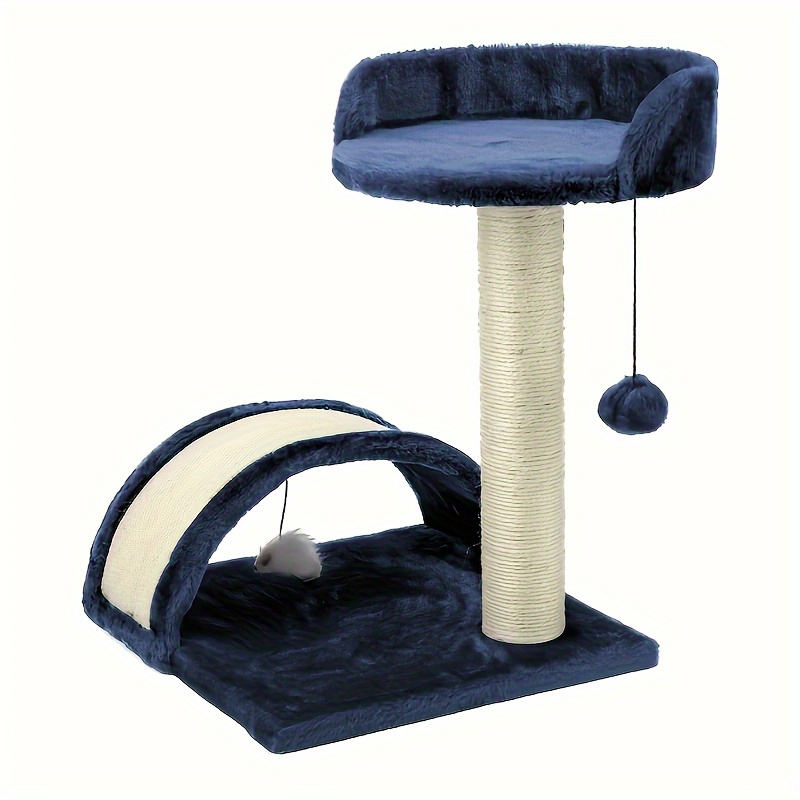 

Deluxe Cat Tunnel Bed With Sisal Scratching Post - Cozy Perch Platform For Rest & Play, Durable Cat Toy