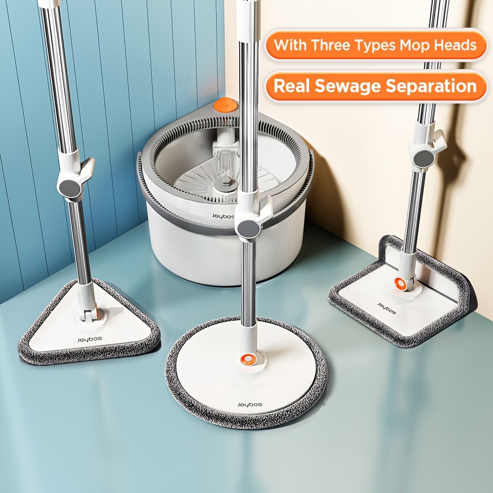 Ensemble serpillière rotative et seau à double compartiment